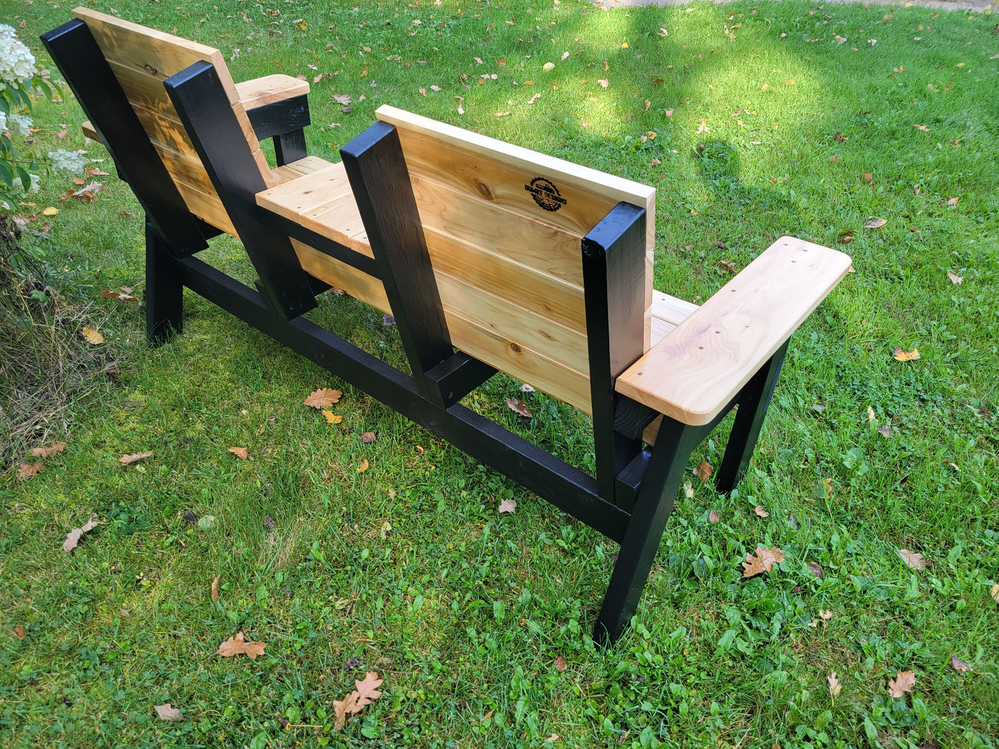 5 Foot Outdoor Cedar Bench with Table