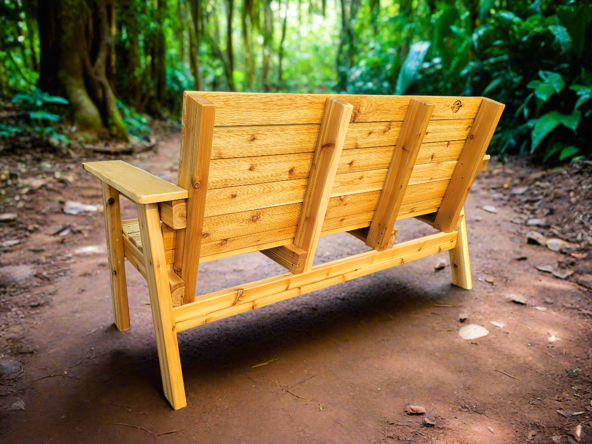 5 Foot Outdoor Cedar Bench