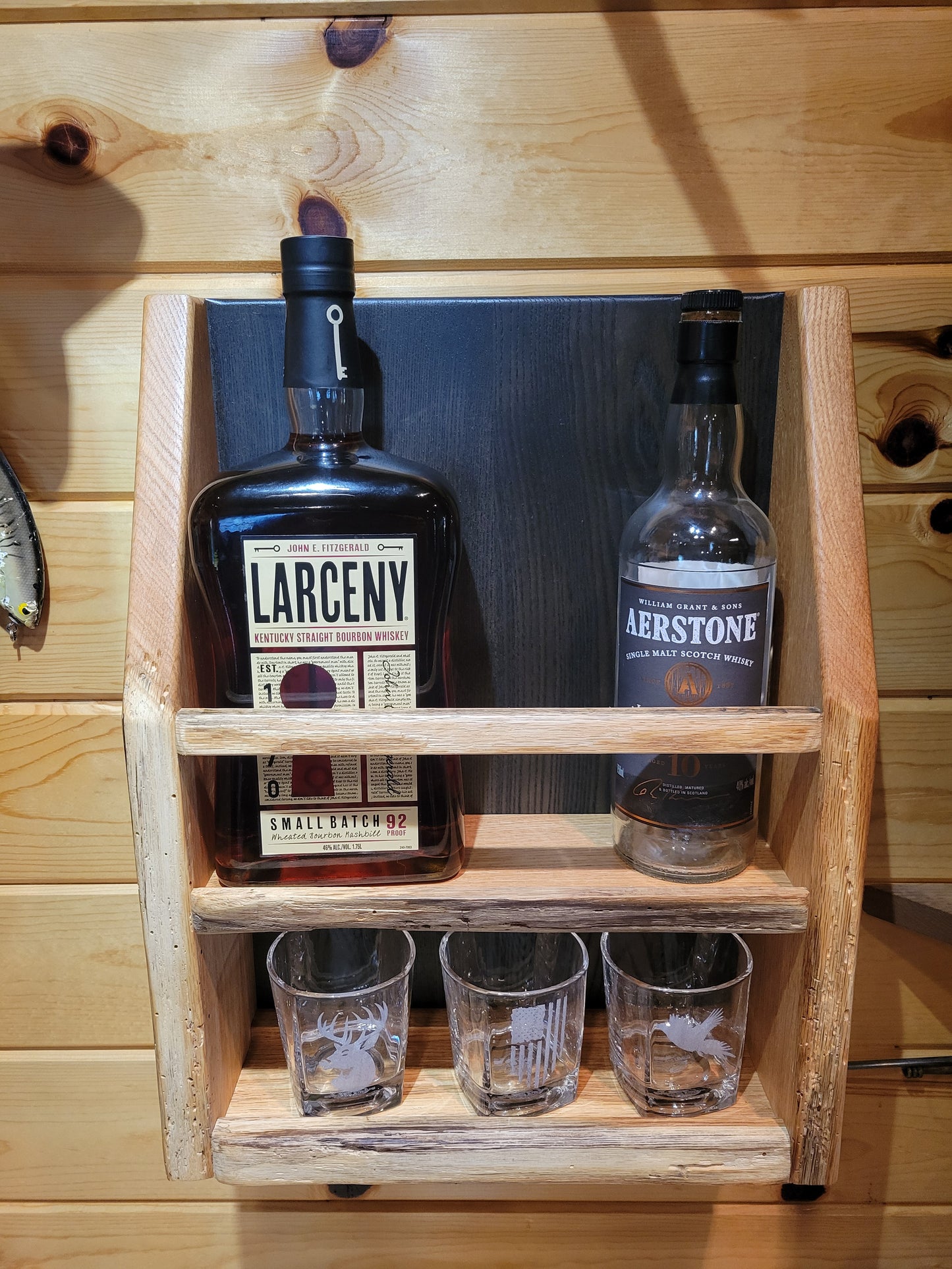 Red oak whiskey rack