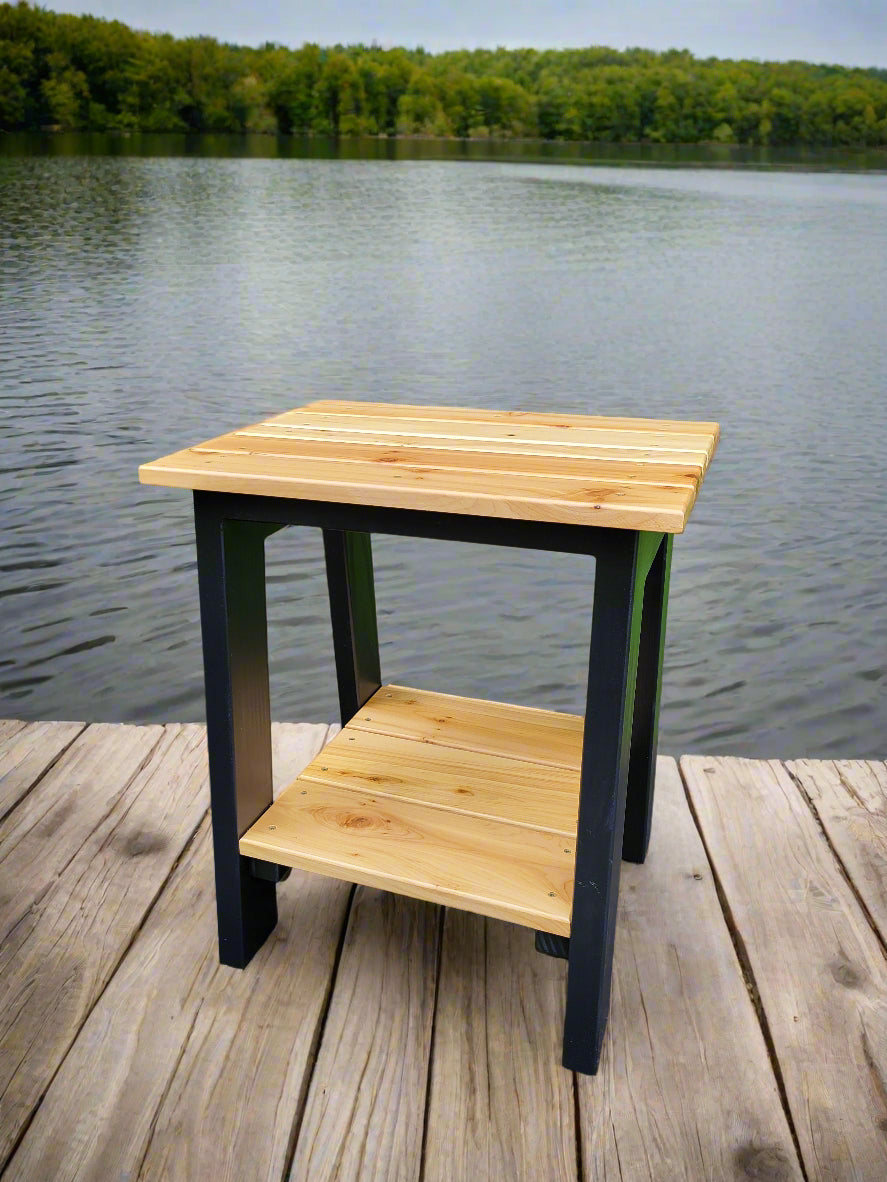 Outdoor Cedar Side Table