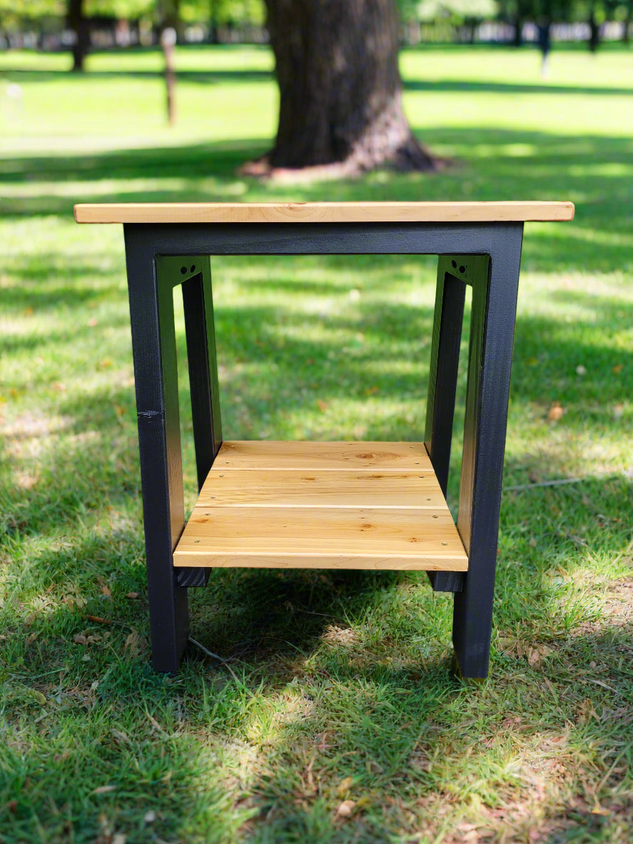 Outdoor Cedar Side Table