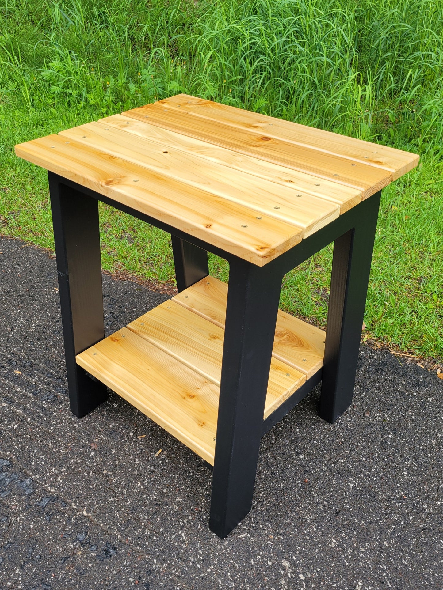 Outdoor Cedar Side Table