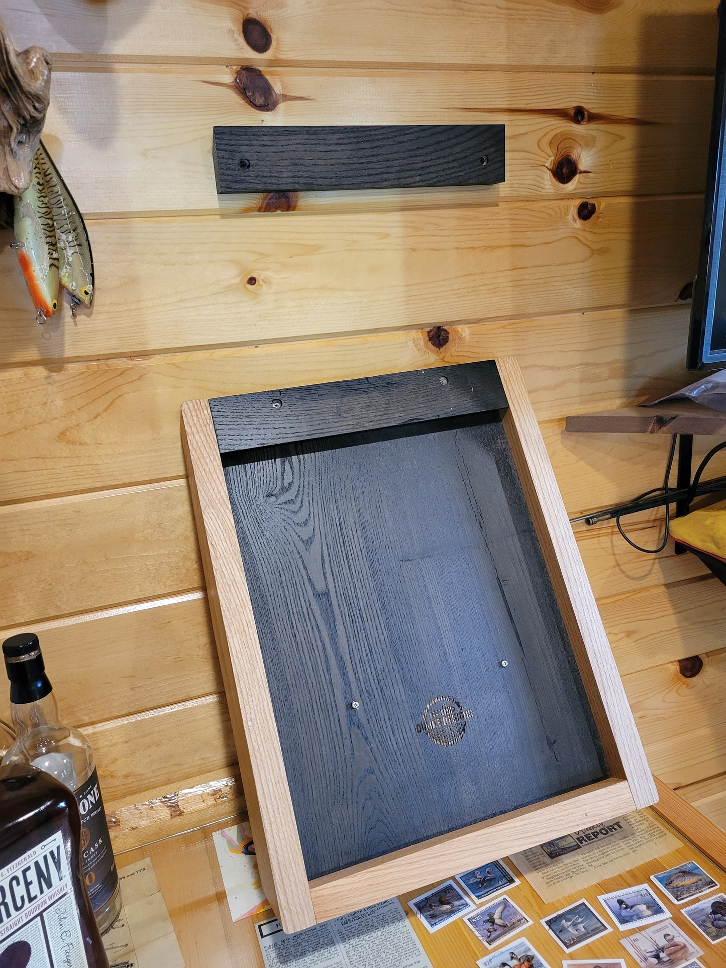 Red oak whiskey rack