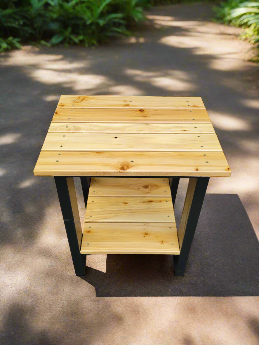 Outdoor Cedar Side Table