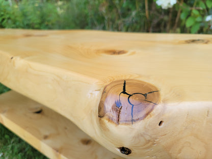 Live Edge Spruce Bench