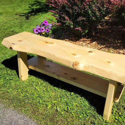 Live Edge Spruce Bench