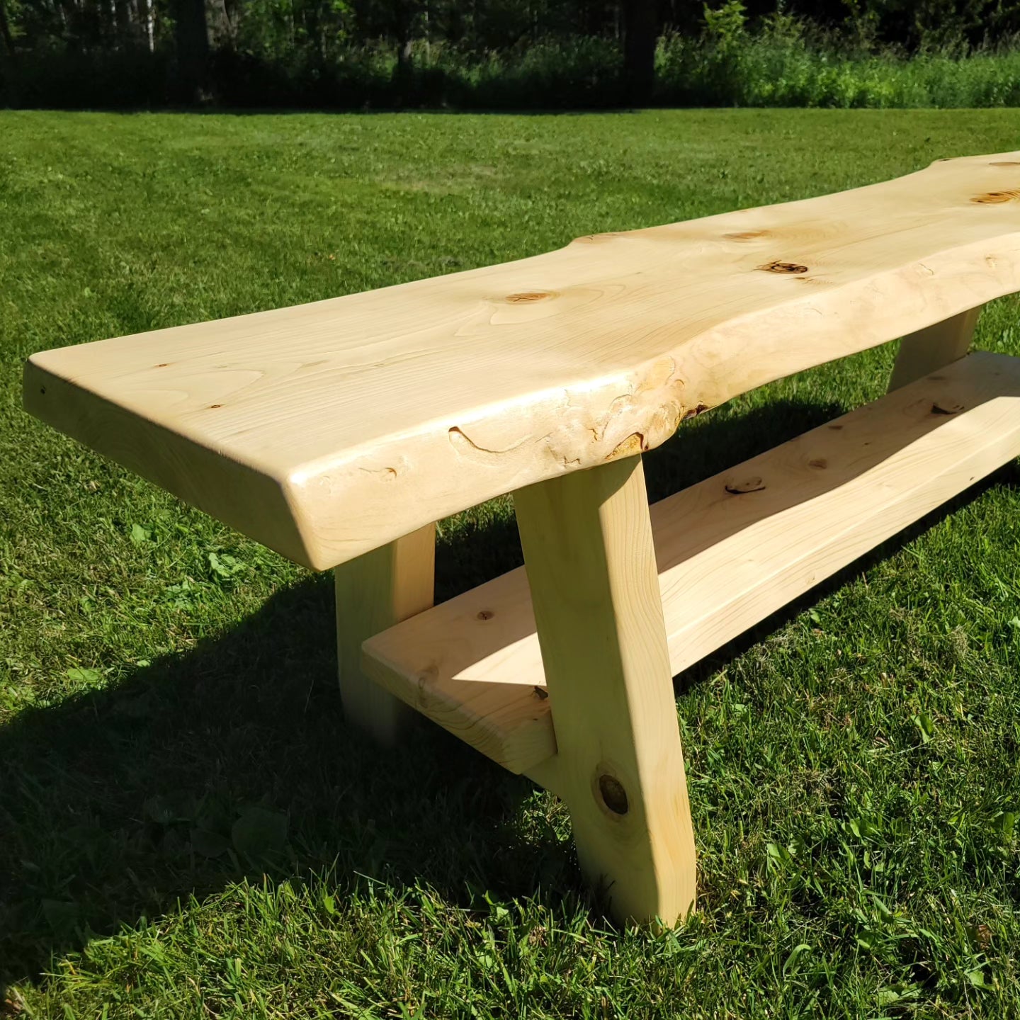 Live Edge Spruce Bench