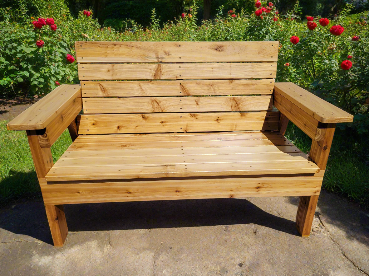 4 Foot Outdoor Cedar Bench