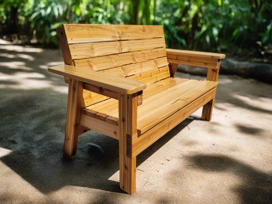 4 Foot Outdoor Cedar Bench