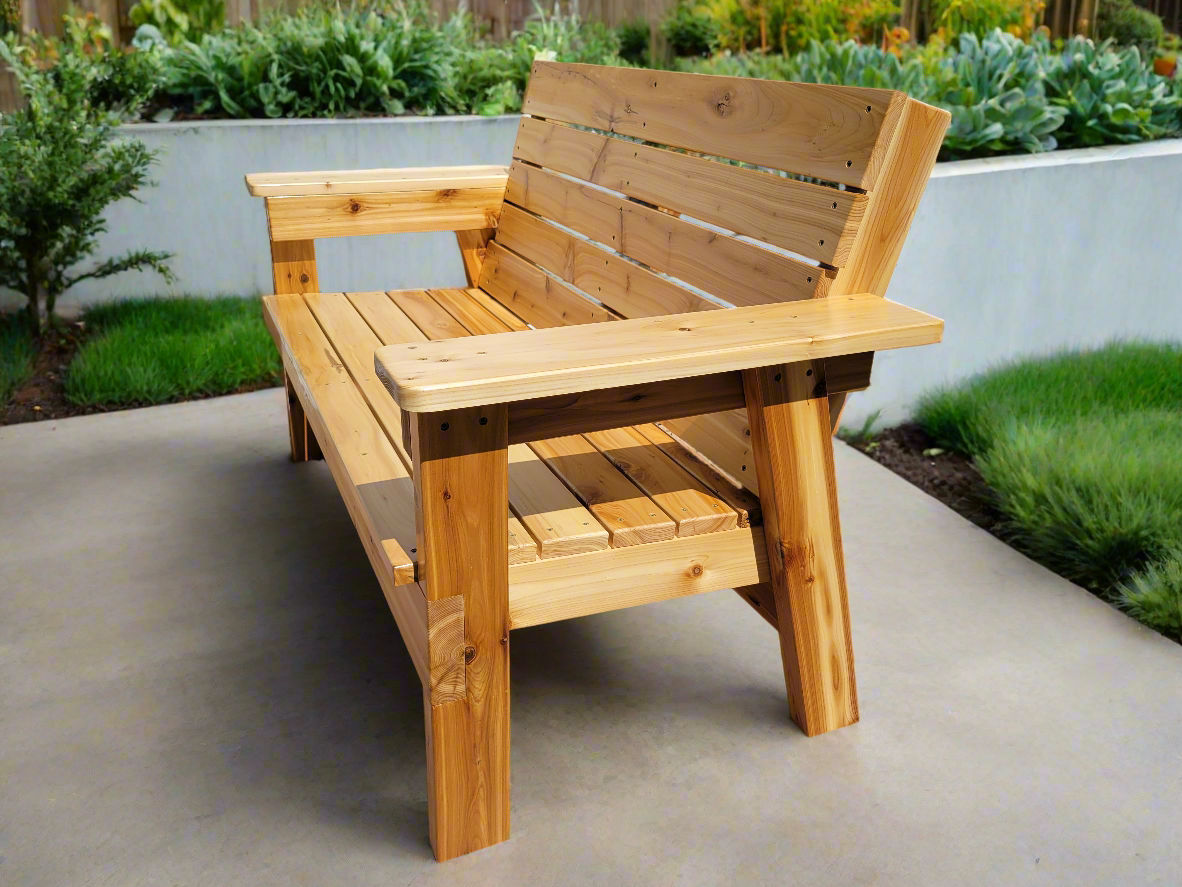 4 Foot Outdoor Cedar Bench