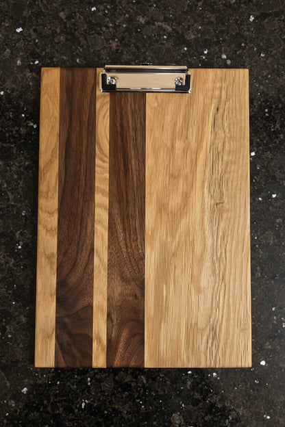 Hardwood Clipboard - silver hardware