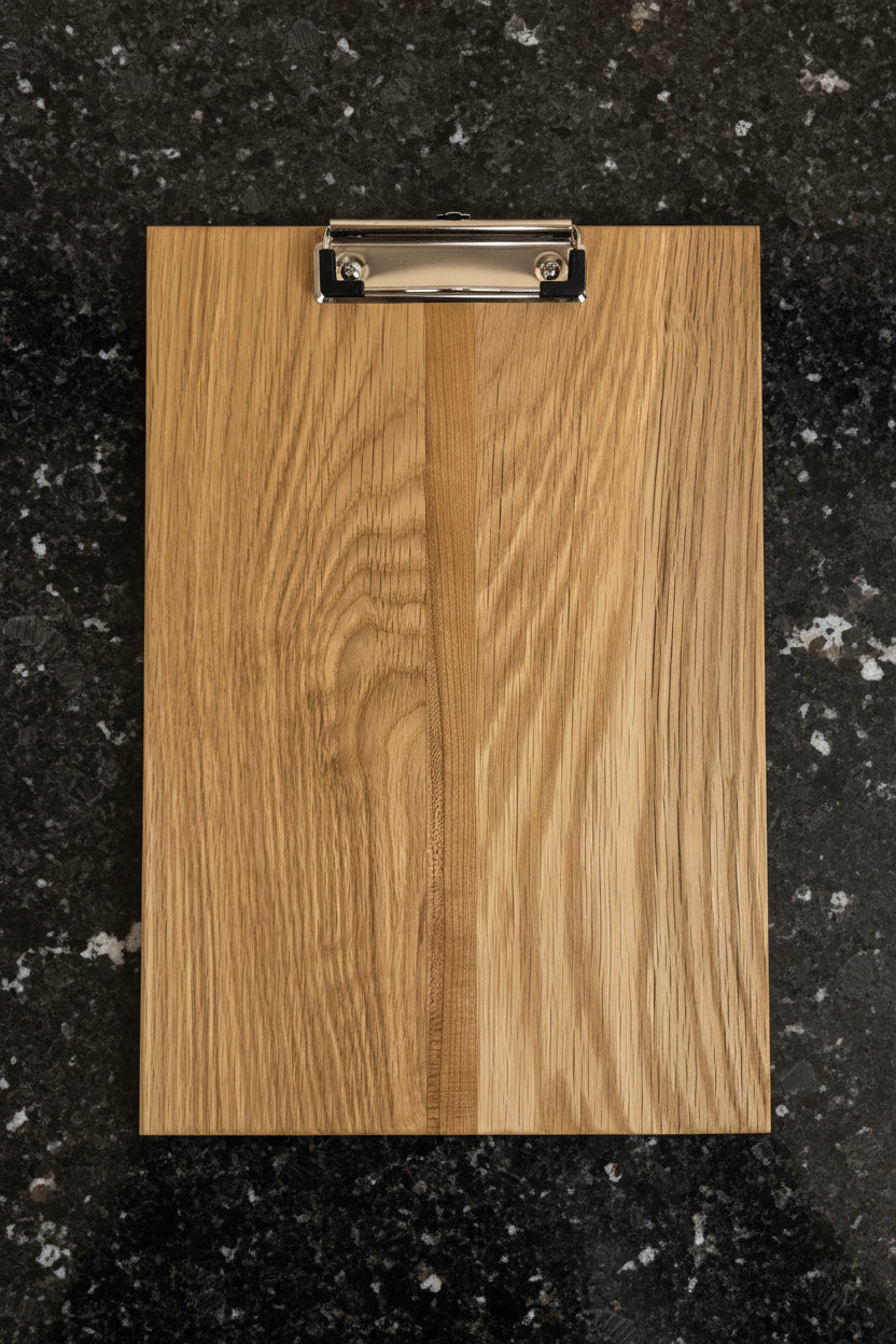 Hardwood Clipboard - silver hardware