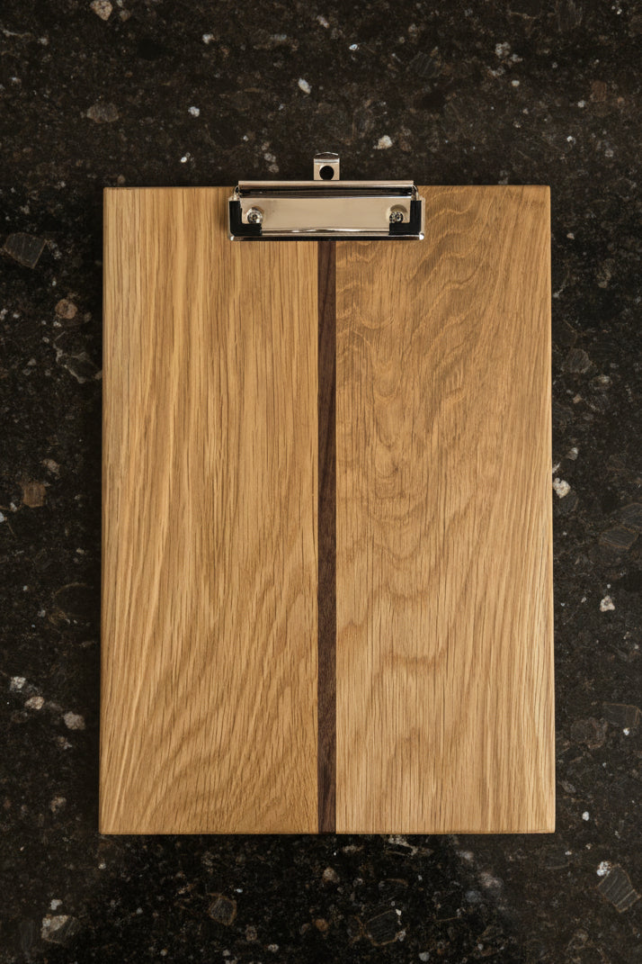 Hardwood Clipboard - silver hardware