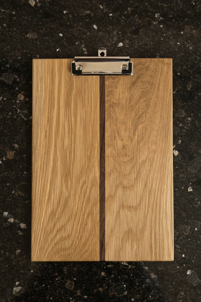 Hardwood Clipboard - silver hardware