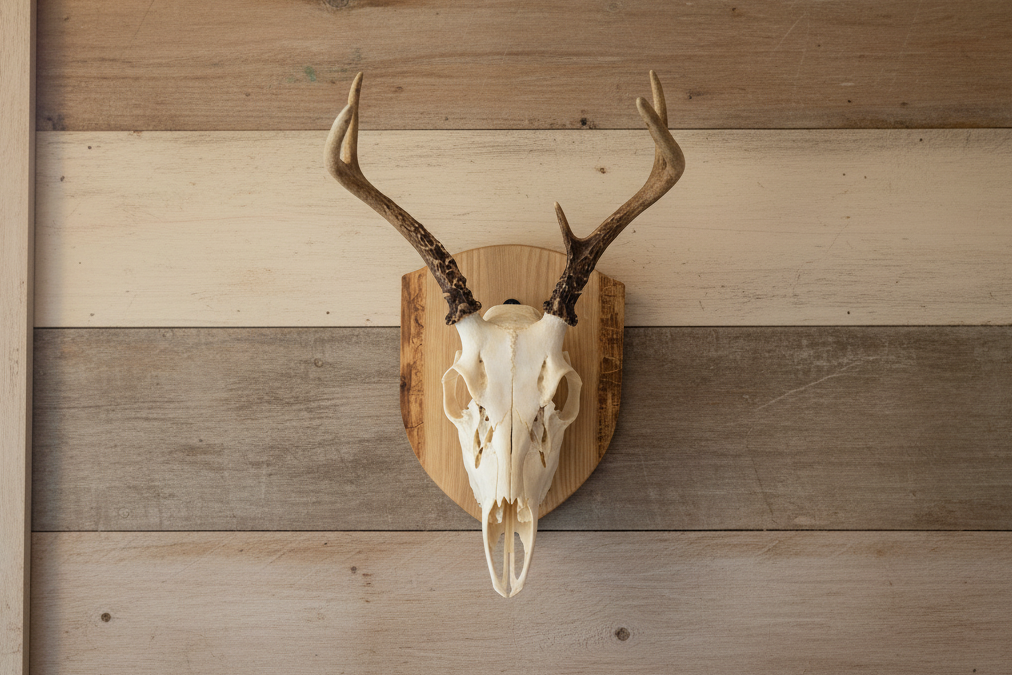 European Mount Shield Plaque - live-edge black ash