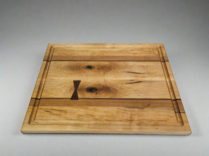 Maple, Cherry and Walnut Cutting Board with Bowties