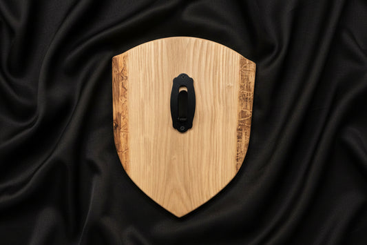 European Mount Shield Plaque - live-edge black ash