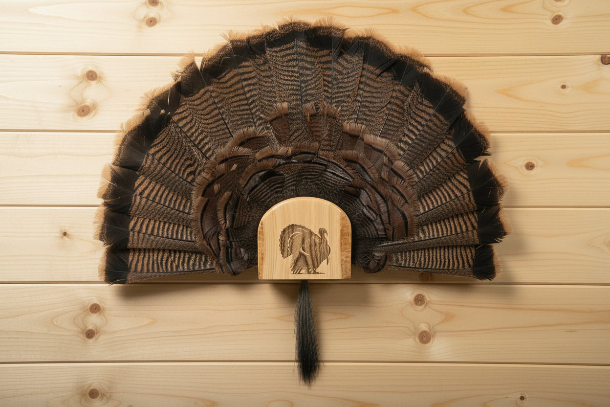 Turkey Fan Mount - Gobbler in Strut Art