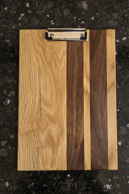 Hardwood Clipboard - silver hardware