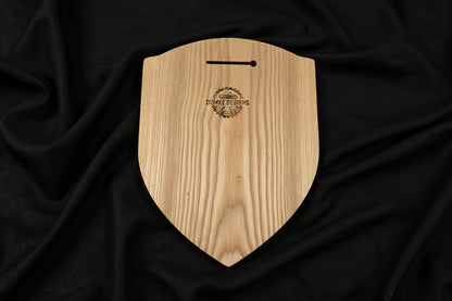 European Mount Shield Plaque - live-edge black ash