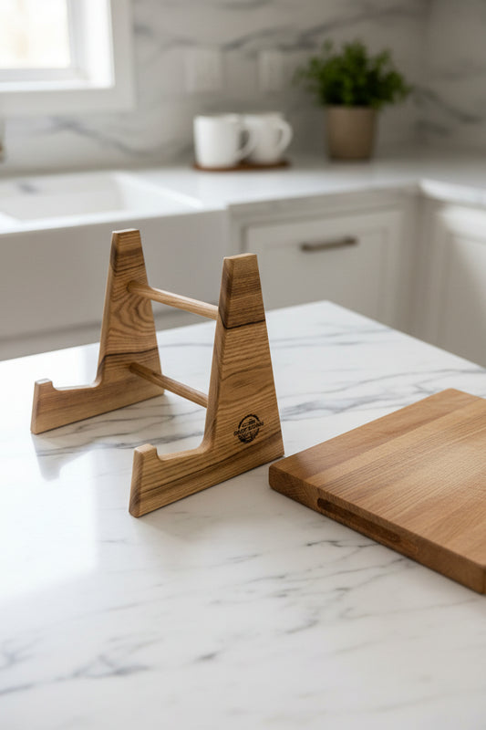 Cookbook and/or Cutting Board Stand