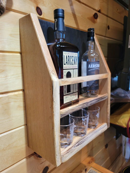 Red oak whiskey rack