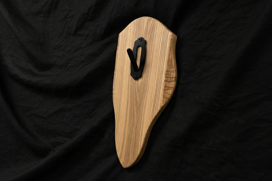 European Mount Long Plaque, live-edge black ash