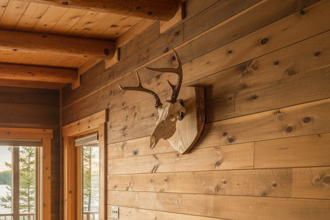European Mount Shield Plaque - live-edge black ash